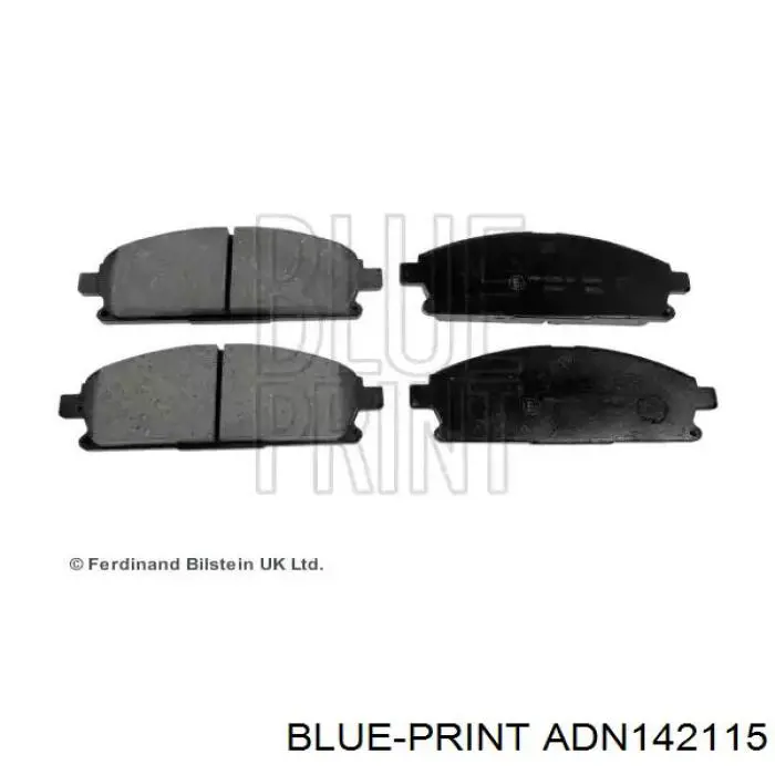 Колодки тормозные передние дисковые Blue Print ADN142115