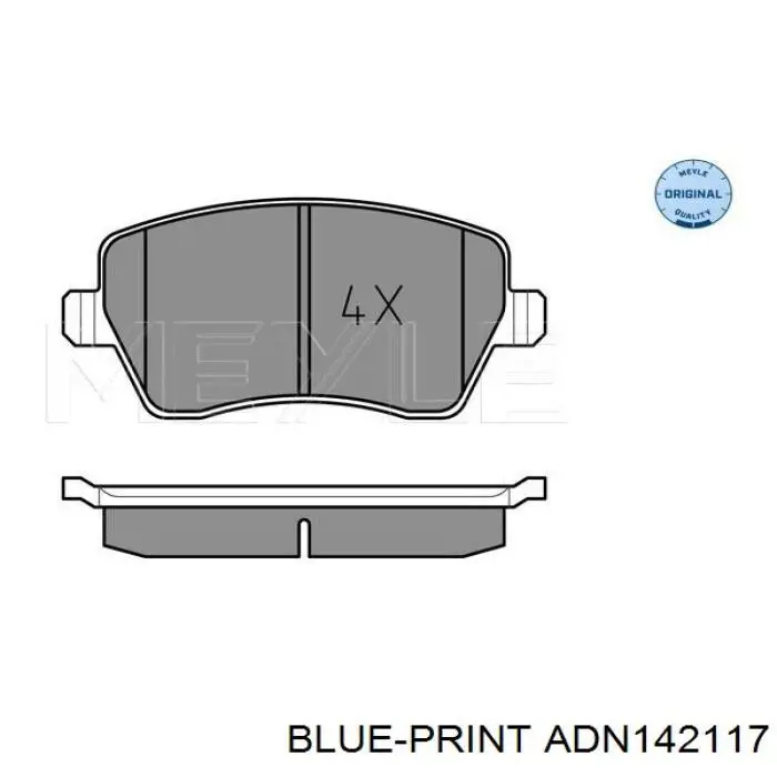 Pastillas de freno delanteras ADN142117 Blue Print