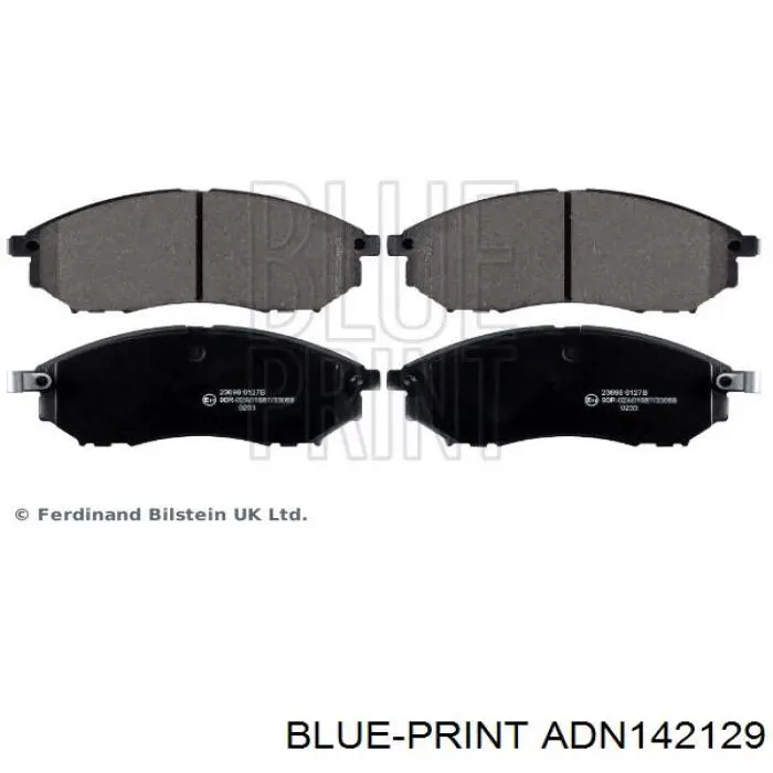Колодки гальмівні передні, дискові ADN142129 Blue Print