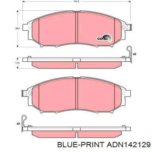 Колодки Blue Print ADN142129 цена, от 29.49 USD