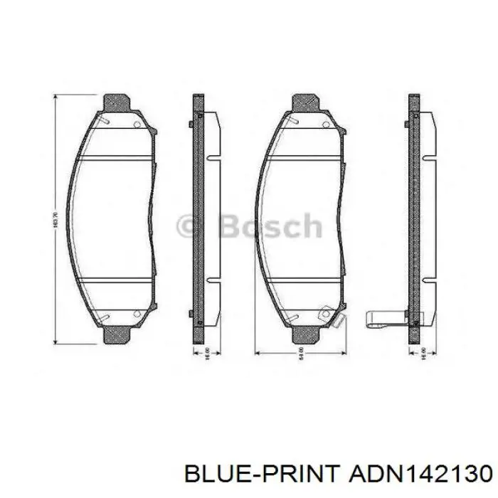 Передние тормозные колодки ADN142130 Blue Print