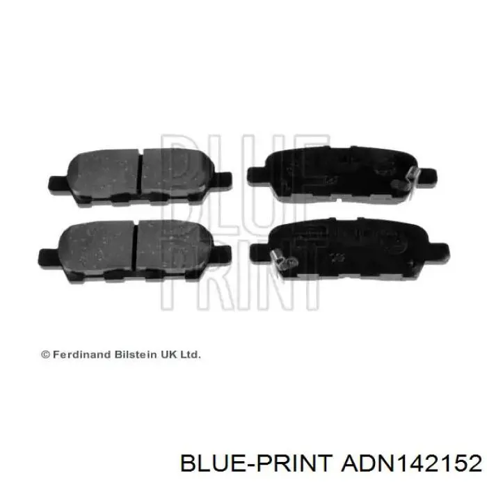 Задние тормозные колодки ADN142152 Blue Print