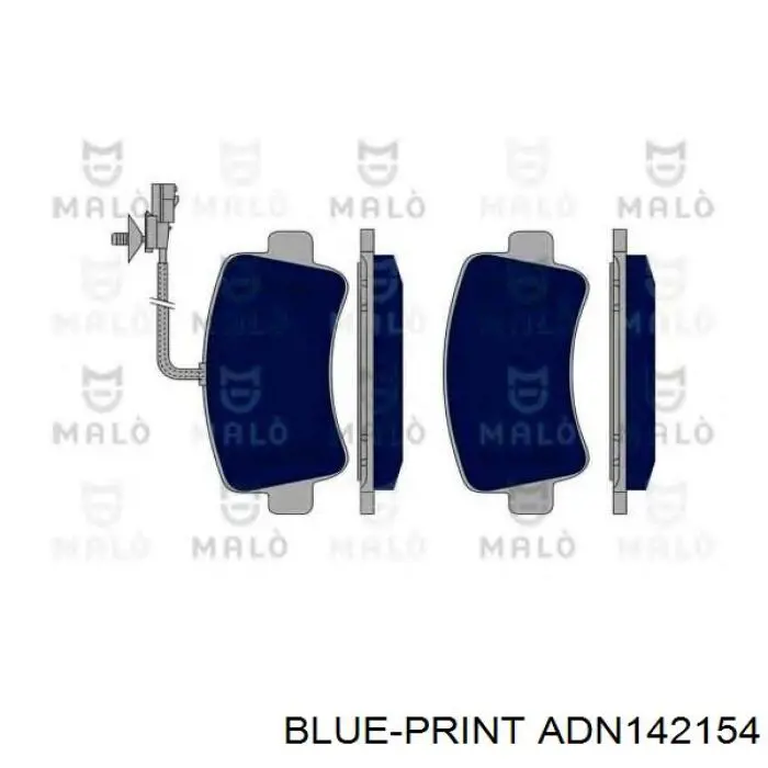 Купить ADN142154 Blue Print Колодки тормозные задние, дисковые