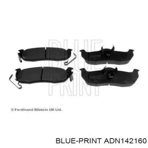 Задние тормозные колодки ADN142160 Blue Print