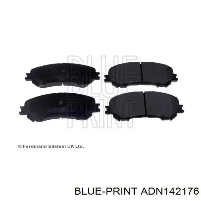 Колодки тормозные передние дисковые Blue Print ADN142176