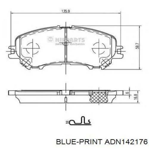 Колодки Denckermann B111405 цена, от 29.43 USD