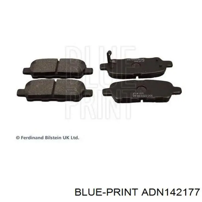 Купить ADN142177 Blue Print Колодки тормозные задние, дисковые