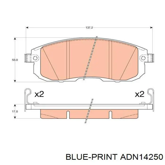 Передние тормозные колодки BF0344S AMP/Paradowscy