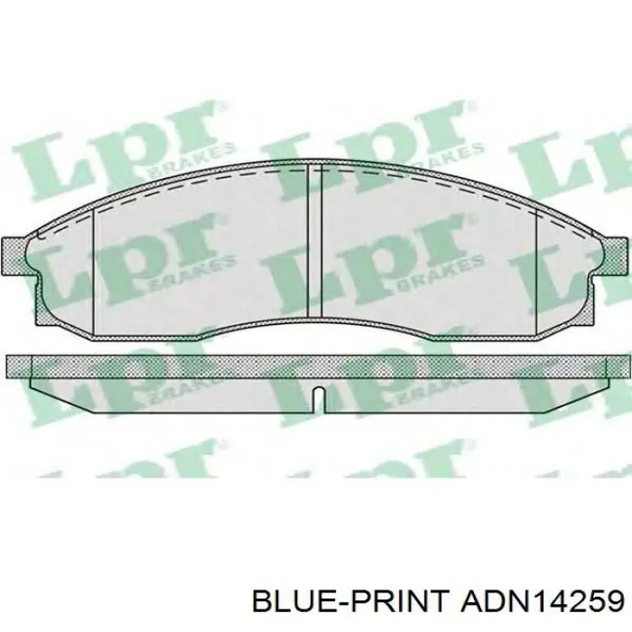 Передние тормозные колодки ADN14259 Blue Print