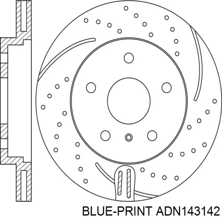 Передний тормозной диск Blue Print ADN143142