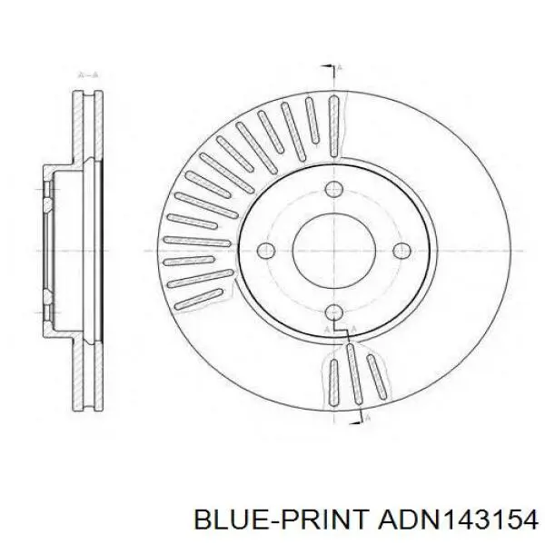 Передний тормозной диск Nissan/Infiniti 402061HA0B