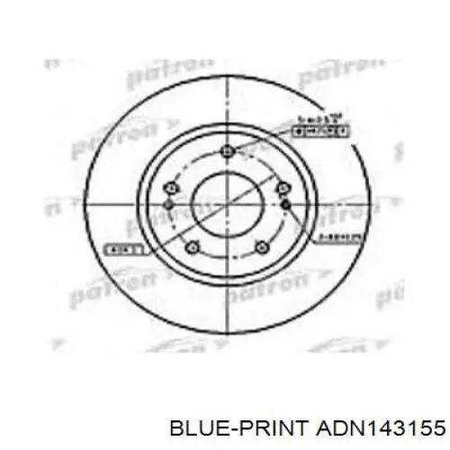 Купить ADN143155 Blue Print Ротор тормозной
