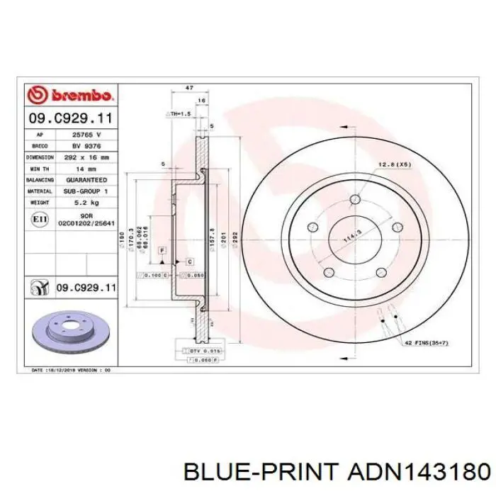 Тормозные диски 432064423R Renault (RVI)