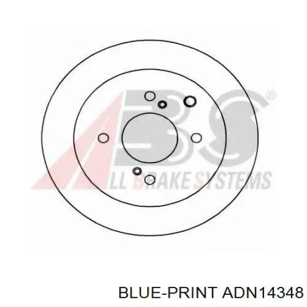 Задний дисковый тормоз Blue Print ADN14348