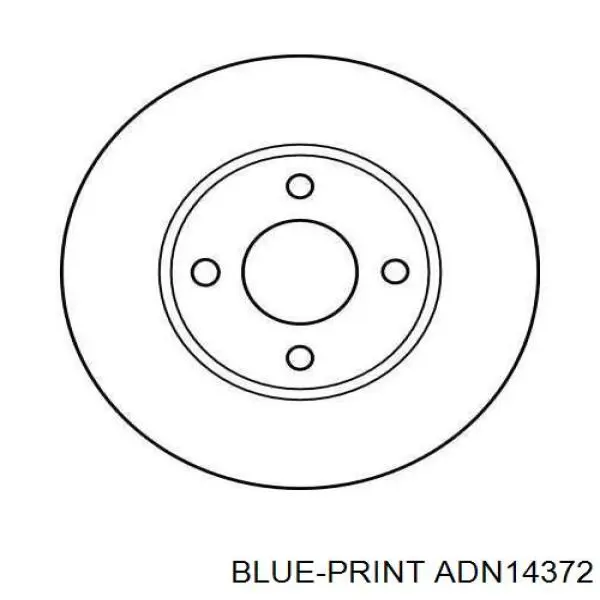 Передний тормозной диск Blue Print ADN14372