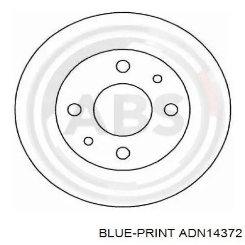 Передние тормозные диски ADN14372 Blue Print