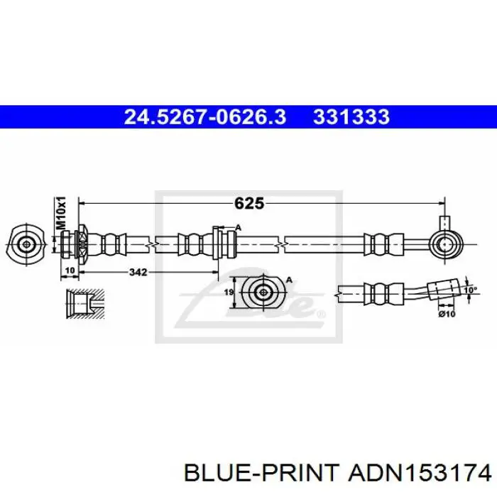 Тормозной шланг Masuma BH5812 цена, от 13.29 USD