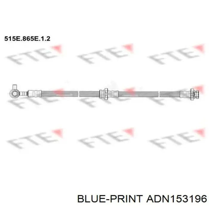Купить ADN153196 Blue Print Шланг тормозной передний левый