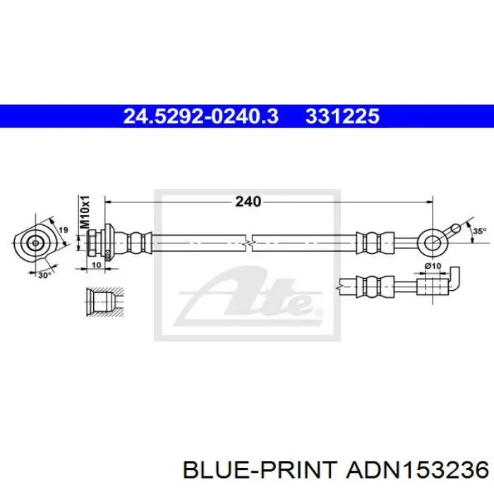 Шланг тормозной задний, левый ABS SL1109 цена, от 7.62 USD