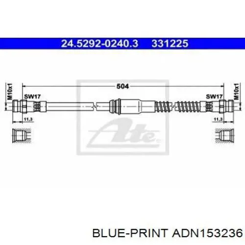 Купить 46210JD620 Nissan/Infiniti Шланг тормозной задний левый