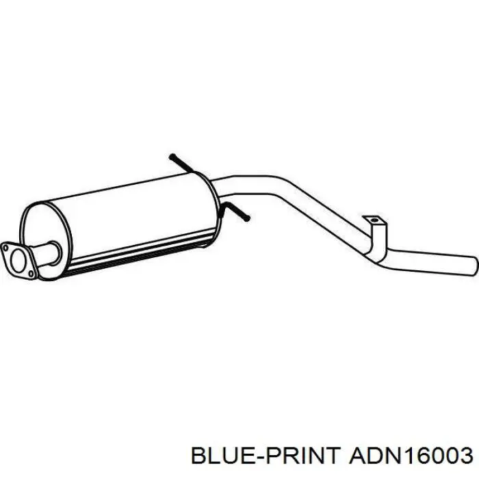 Средний глушитель Blue Print ADN16003