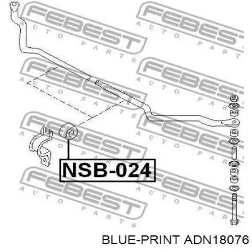Купить ADN18076 Blue Print Втулки переднего стабилизатора