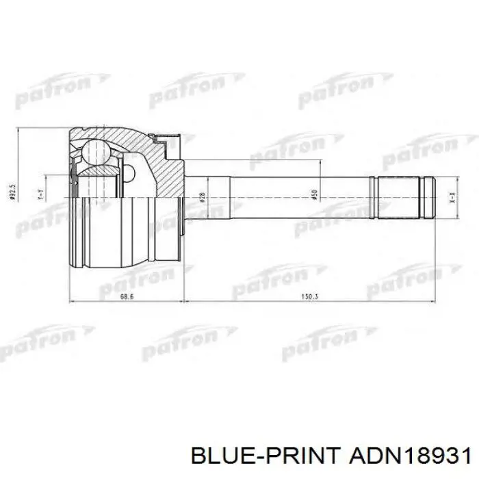 Граната колесная Blue Print ADN18931 цена, от 35.31 USD