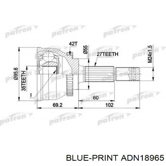 Граната колесная Blue Print ADN18965 цена, от 32.48 USD