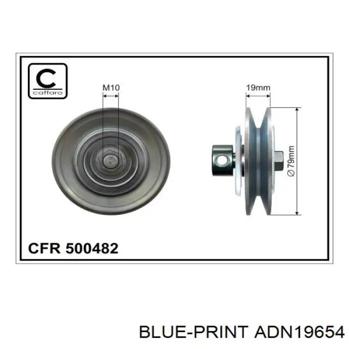 Паразитный ролик приводного ремня Blue Print ADN19654 цена, от 32.18 USD