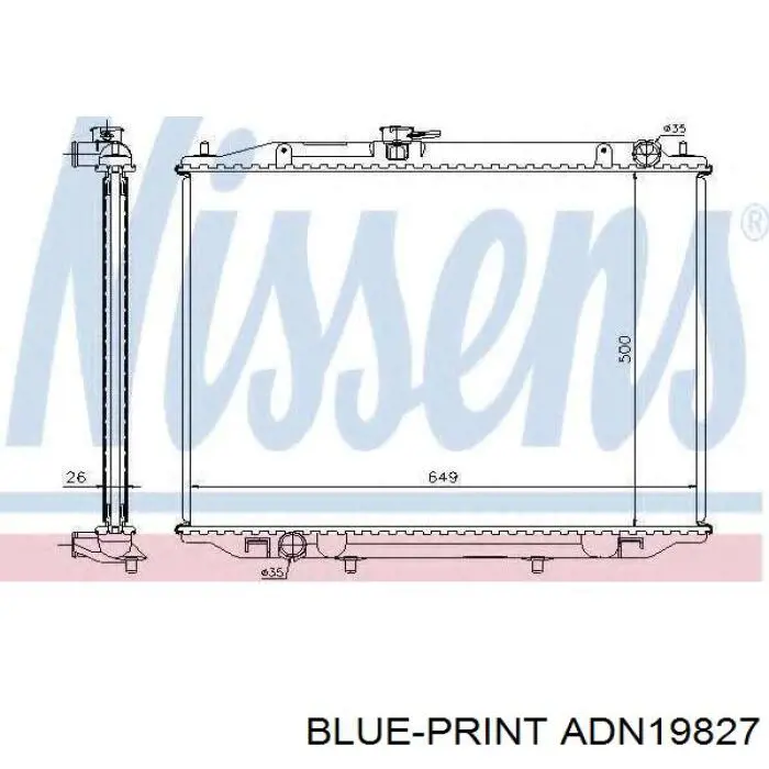 Радиатор ADN19827 Blue Print