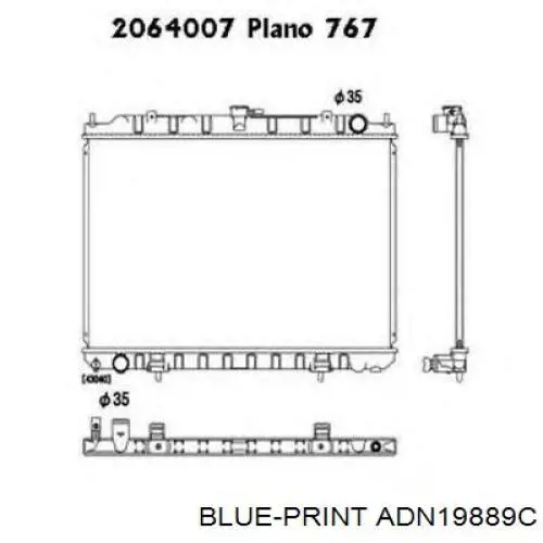 Радиатор ADN19889C Blue Print