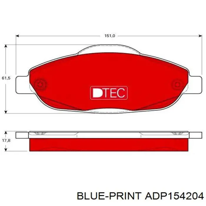 Колодки Blue Print ADP154204 цена, от 30.06 USD
