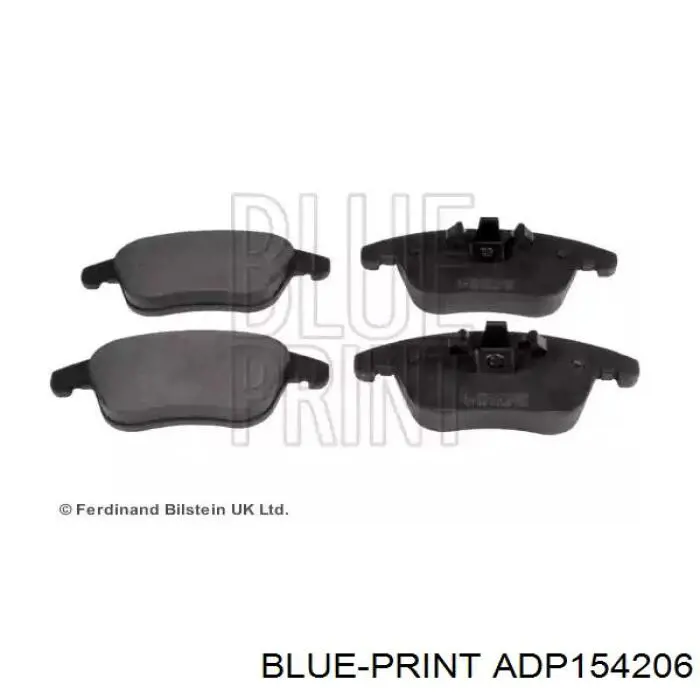 Колодки тормозные передние дисковые Blue Print ADP154206