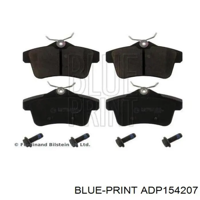 Купить ADP154207 Blue Print Колодки тормозные задние, дисковые