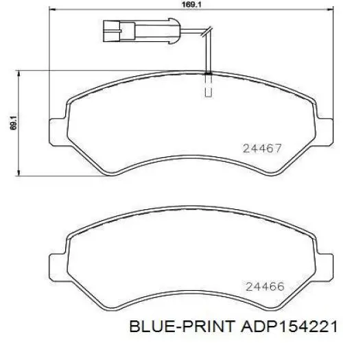 Купить ADP154221 Blue Print Колодки тормозные