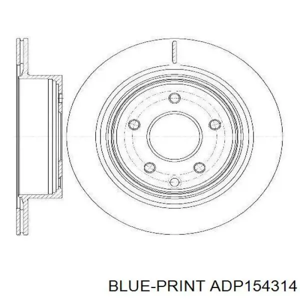 Тормозные диски ADP154314 Blue Print