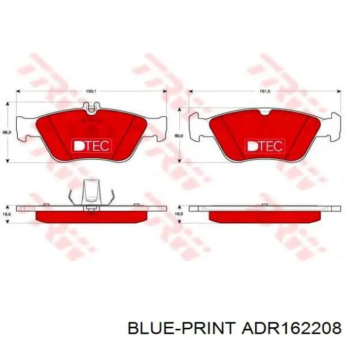 Фильтр воздушный Blue Print ADR162208
