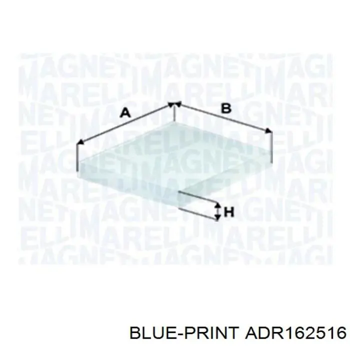 Купить ADR162516 Blue Print Фильтр салона угольный
