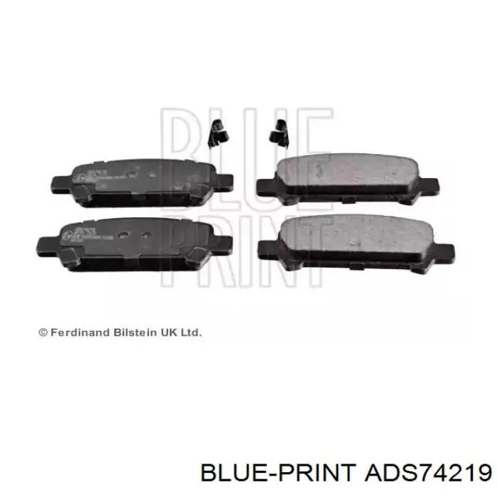 ADS74219 Blue Print задние тормозные колодки