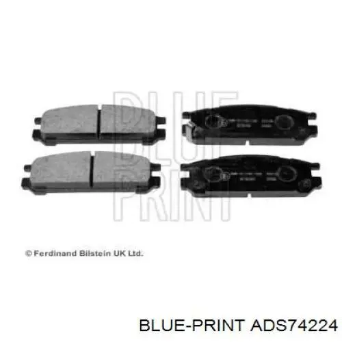 ADS74224 Blue Print колодки тормозные задние дисковые