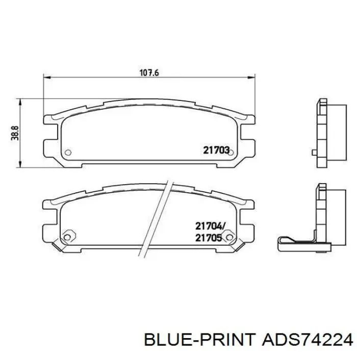 26296AA062 Subaru Колодки тормозные дисковые комплект