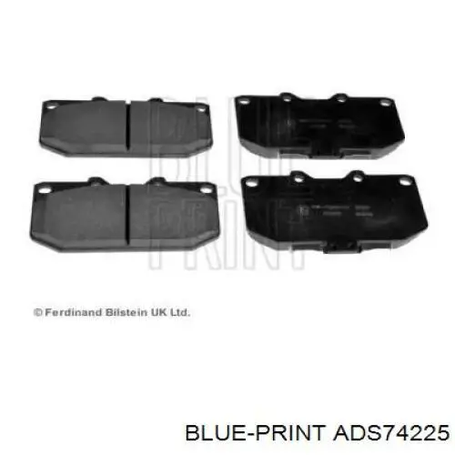 Колодки гальмівні передні, дискові ADS74225 Blue Print