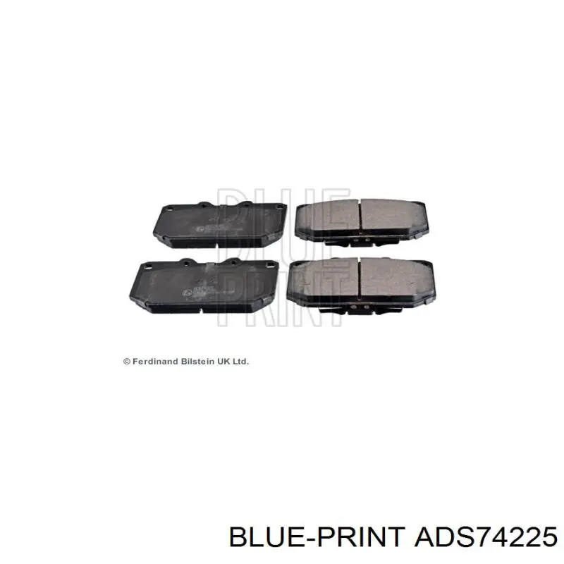 Передние тормозные колодки ADS74225 Blue Print