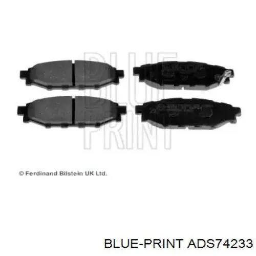 ADS74233 Blue Print Колодки тормозные дисковые комплект