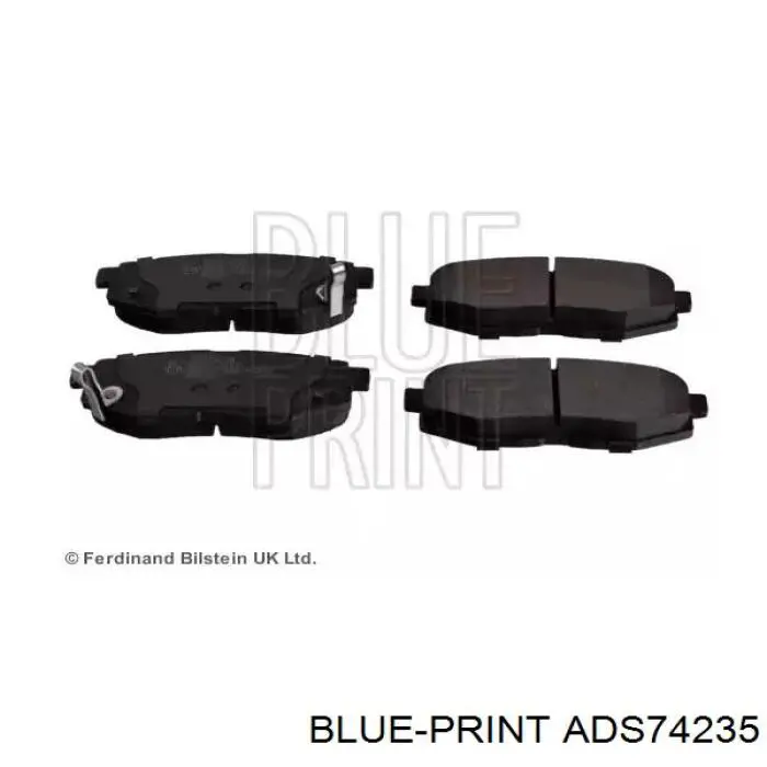 ADS74235 Blue Print задние тормозные колодки