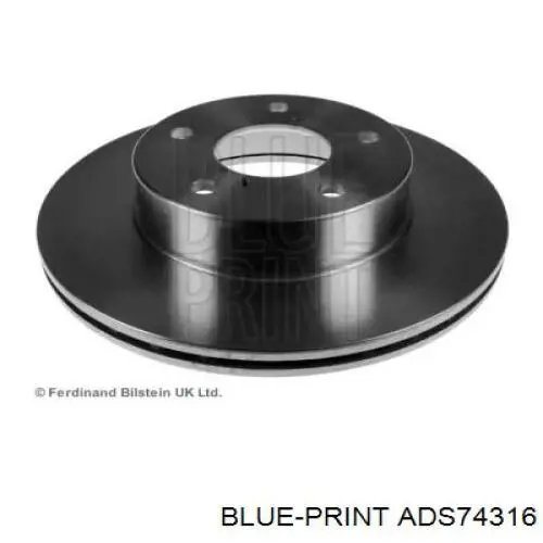 Передние тормозные диски ADS74316 Blue Print