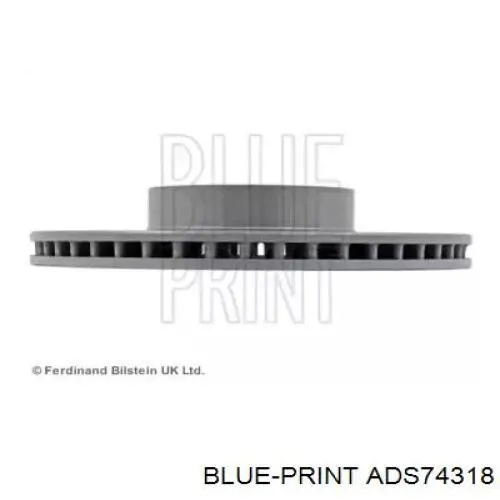 Передний тормозной диск Blue Print ADS74318