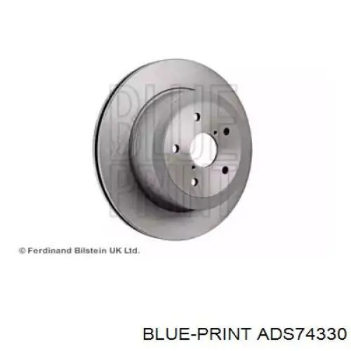 Disco de freno trasero ADS74330 Blue Print