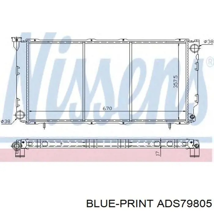 Радиатор ADS79805 Blue Print