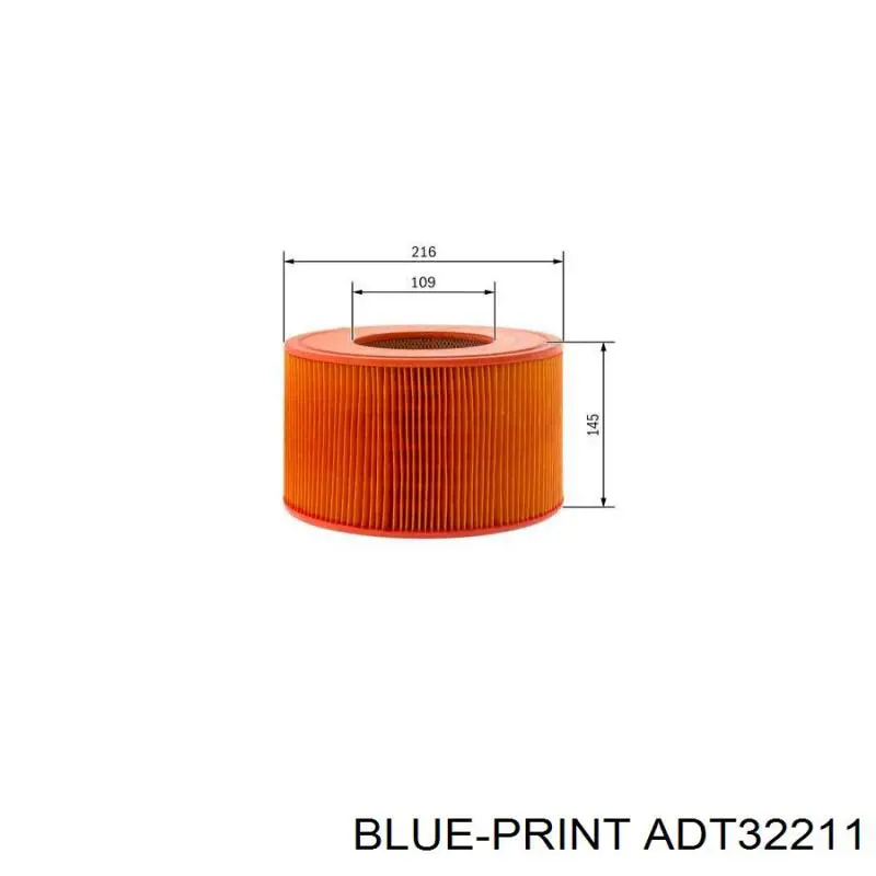 Воздушный фильтр ADT32211 Blue Print